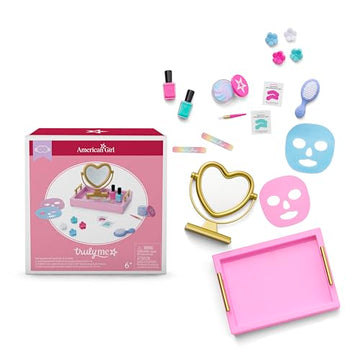 American Girl Truly Me, 18-inch Doll Playsets, Best Sleepover Ever! Spa Set, Self-Care Accessories, Ages 6+