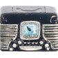 Melody Jane Dollhouse Black 1950's Retro Radio Miniature 1:12 Scale Accessory