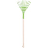 Bigjigs Toys Children's Long Handled Gardening Leaf Rake with Wood Handle