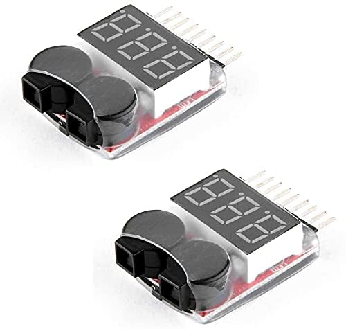 YUNIQUE Germany 2-Piece Buzzer 1S - 8S Lipo Alarm Warner Protection Checker Voltage Buzzer Beeper 1S 2S 3S