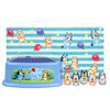Bluey Bath Time Fun Set - Bath Finger Puppets, Vinyl Bath Mat, Step Stool