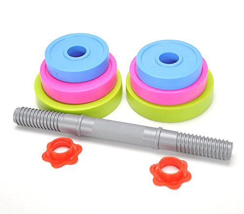 PowerTRC Fun and Colorful Dumbbell for Kids - Adjustable Weights - Fill Weights with Water or Sand - Beach Toys
