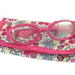 Sophia's Hot Pink Doll Eyeglasses with Plastic Oval Frame & Flower Print Fabric Case Accessory 2 Piece Set for 18" Dolls, Hot Pink