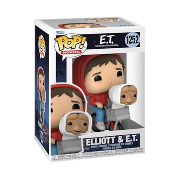 Funko Pop Movies: E.T. The Extra-Terrestrial - Elliott - Elliot with E.T. in Basket, 3.75 Inches - Collectable Vinyl Figure - Gift Idea - Official