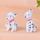 Miniature Dog Figurines 102Pcs Dalmatian Figures Mini Plastic Fairy Garden Miniature Moss Landscape DIY Terrarium Crafts Ornament Accessories for Home