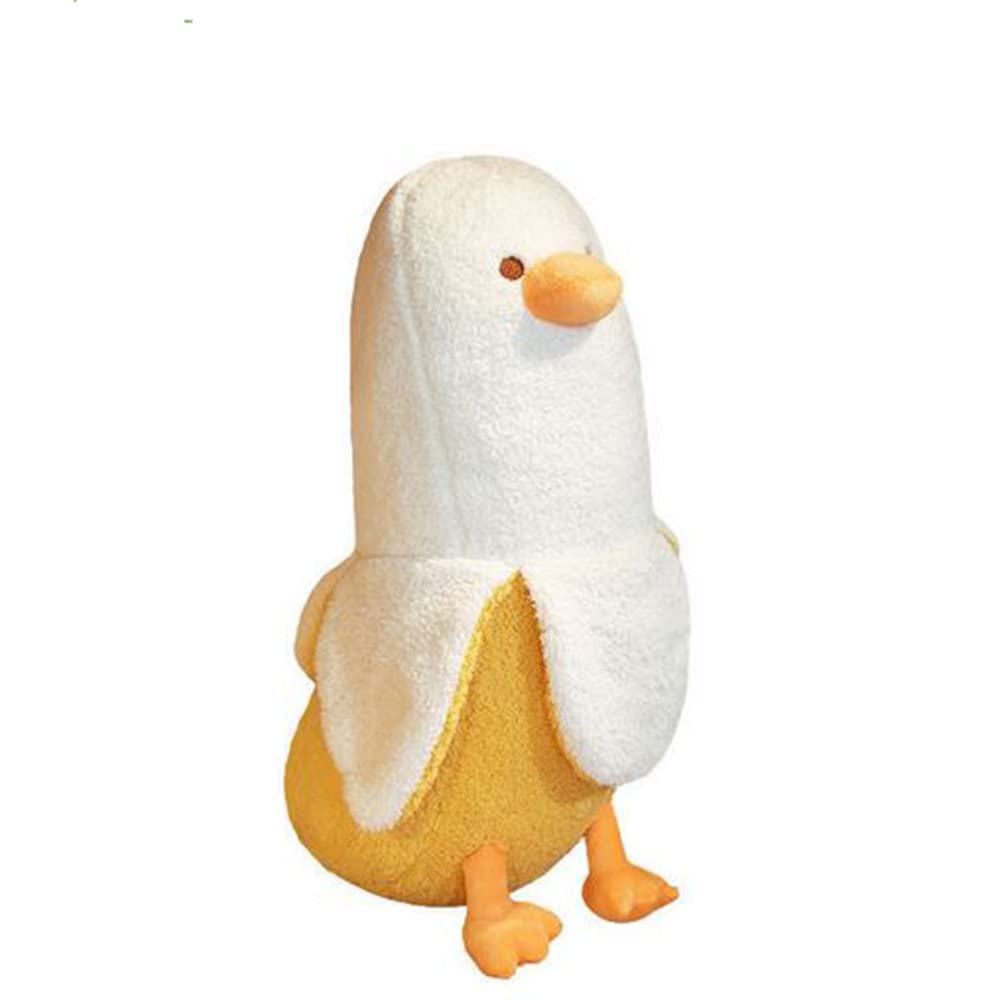 OUKEYI Cute Banana Duck Plush Toy,Banana Stuffed Animal,Duck Plushie Long Banana Duck Plush Pillow,Funny Hugging Pillow Sleeping Cushion Soft Gifts