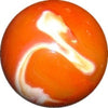 Big Game Toys~1X Carrot Mammoth Orange Cream Marble 1 5/8" (42mm) w/Display Stand Glass Ball Large Huge Orange White Shooter Swirl …