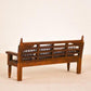 EatingBiting Dollhouse Miniature Doll Bench Couch Sofa with Cushions, 1:12 Dollhouse Miniature Furniture Sofa Wooden Recliner Chair Vintage Sofa