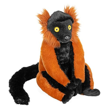 Wild Republic Red Ruffed Lemur Plush, Stuffed Animal, Plush Toy, Gifts for Kids, Cuddlekins12 Inches