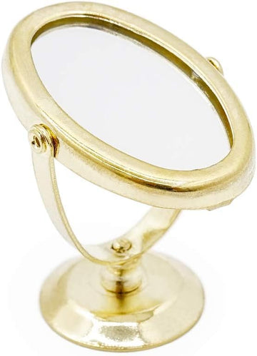 Gold 1/12 Miniature Mirror Dollhouse Decoration Accessories Dollhouse Decor