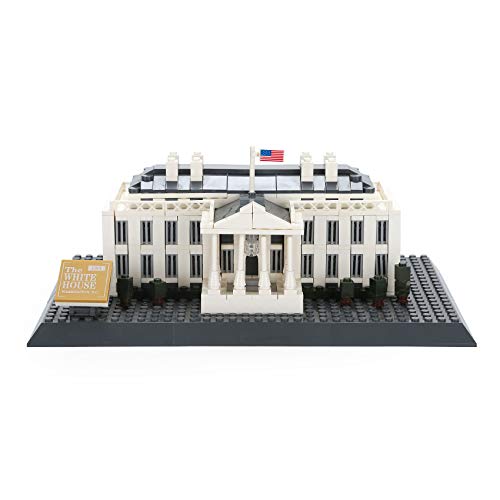 Apostrophe Games White House Building Block Set (770 Pieces) Washington D.C. White House Famous Landmark Series - Architecture Model for Kids
