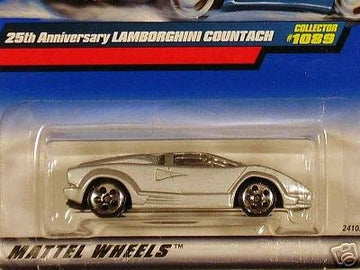 Hot Wheels #1089 25th Anniversary Lamborghini Countach Mattel 1:64 Scale Collectible Die Cast Car
