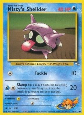 Pokemon - Misty39;s Shellder (89/132) - Gym Heroes