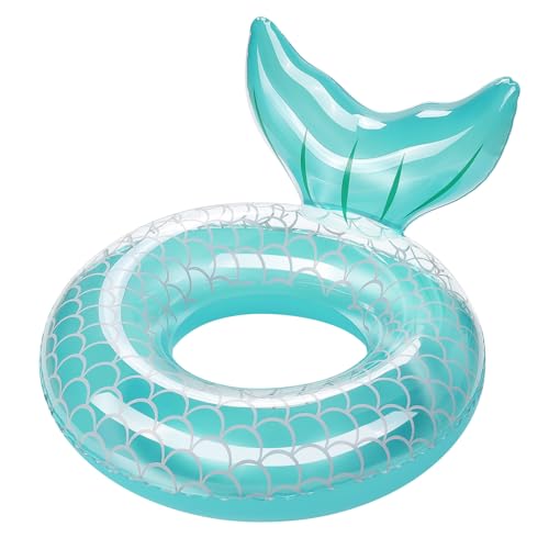 HeySplash Pool Floats Kids, Inflatable Swimming Rings Mermaid Tail Shaped