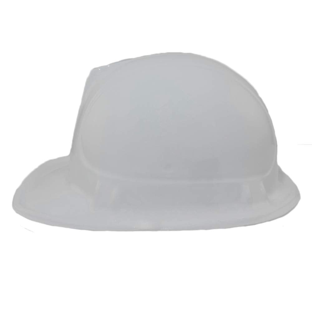 Windy City Novelties WHITE Plastic Construction Hard Hats - 12 Pack