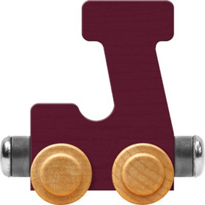 Maple Landmark NameTrains Bright Letter Car J - Made in USA