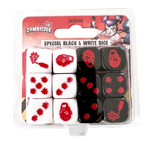 CMON Zombicide 2nd Edition Special Black and White Dice | Strategy Board Game | Cooperative Game for Teens and Adults | Zombie Board Game | Ages 14+ |
