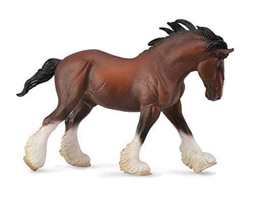 CollectA Horses Bay Clydesdale Stallion Vinyl Toy Animal Figure