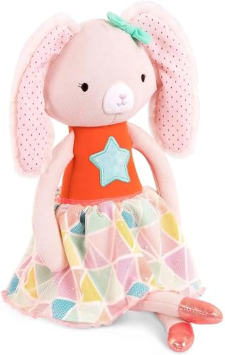 B. toys Plush Bunny, Tippy Toes Becky Bunny, 15-Inch Washable Plush