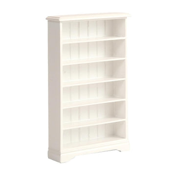 Miniature Library Wooden Bookshelf Model Realistic Dollhouses Bookcase Cabinet Furniture Ornament Decors for 1:12 Scale