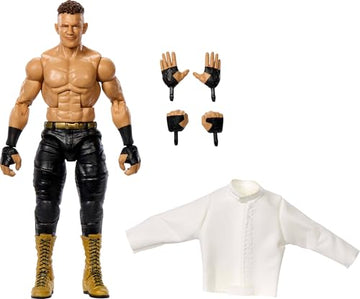 Mattel WWE Elite Action Figure & Accessories, 6-inch Collectible Channing “Stacks” Lorenzo with 25 Articulation Points, Life-Like Look & Swappable
