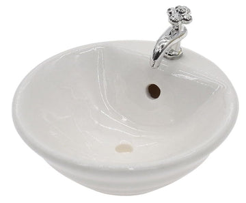 White Dollhouse Wash Basin Wide Application Exquisite 1:12 Scale Doll House Furniture Sink for Entertainment Round DIY Accessories