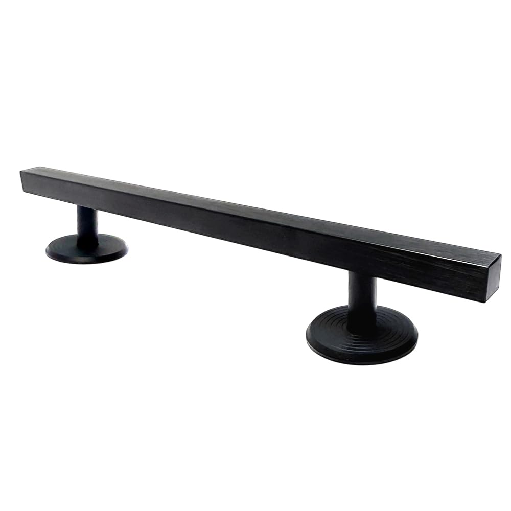 TDHRDHVC 10" Fingerboard Rail - Aluminum Alloy Obstacle with Stabilizing Discs & Non-Slip Base for DIY Skateparks, Cityscapes & Mini Ramp Builders