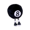 Xshelley 12.6 inch Billiard 8 Ball Plush Toy Pillow-3D Black 8 Billiard Ball Throw Pillow-Black Circle Pillow Plush Stuffed Billiards Decoration Gifts