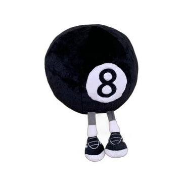 Xshelley 12.6 inch Billiard 8 Ball Plush Toy Pillow-3D Black 8 Billiard Ball Throw Pillow-Black Circle Pillow Plush Stuffed Billiards Decoration Gifts