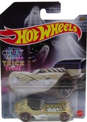 Hot Wheels Mattel 2022 Halloween Die?Cast 5?Vehicle Collector’s Set, Haunted Graphics & Glow Effects, 1:64 Scale, DXT91-956E, Ages 3+