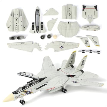SEBUNAS F-14 Tomcat 3D Quick Build Model Kit - Fighter Jet Aircraft Puzzle, Precision DIY Military Aircraft Building Kit for Adults, Collectible