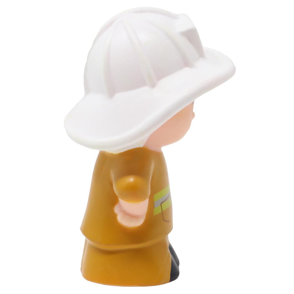 Replacement Part for Fisher-Price Little People Rescue Rig Gift Set Playset - CHG68 ~ Replacement Fireman Eddie Figure ~ Yellow Suit ~ White Hat