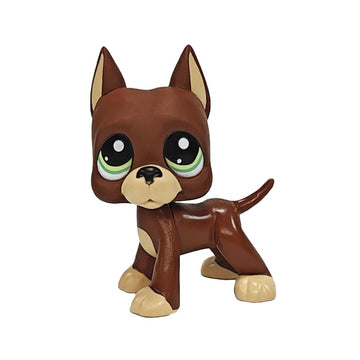 CFCLLBR #1519 Mini Pet Toys Brown Great Dane Dog Animal Figure