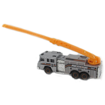 Matchbox Pierce Quantum Aerial Ladder Truck, Working Rigs 10/16 [Silver/Orange]