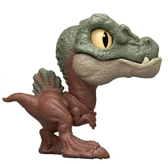 Mattel Jurassic Mighty Little Biters Real World Feel Toy Dinosaur Action Figure (Spinosaurus)