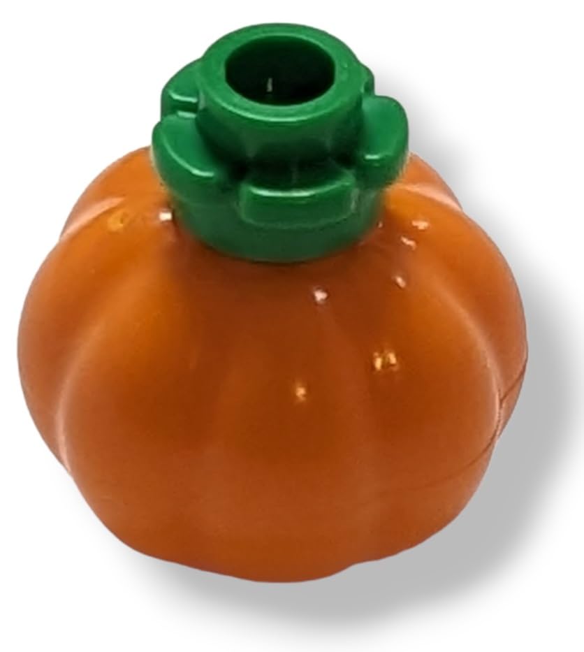 LEGO Accessories - Orange Pumpkins with Bright Green Stems (Package of 8) Spooky Jack-0-Lantern Building Toys for Ages 8+