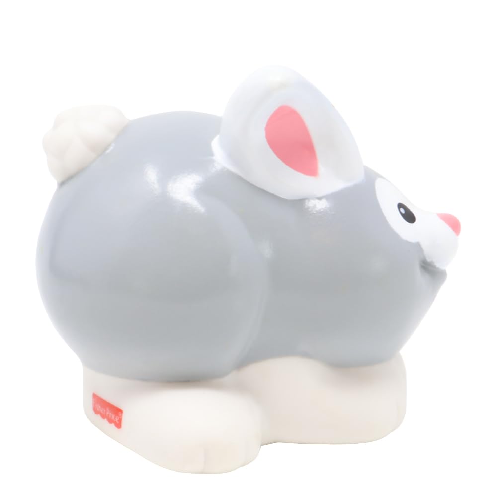 Fisher-Price Replacement Part for Collectible Little People Farm Zoo Easter Playset - Replacement Gray and White Bunny Rabbit