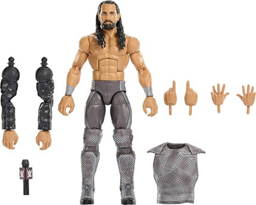 Mattel WWE Elite Collection Action Figure & Accessories, Premium Live Event Seth Rollins Set, Survivor Series with Sam Roberts Build-A-Figure Parts