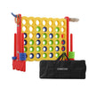UNICOO Giant 4-in-a-Row Game with Carry Bag, 3-in-1 Jumbo 4-to-Score Outdoor Yard Game with Basketball Hoop, Ring Toss, Quick-Release Slider, 42