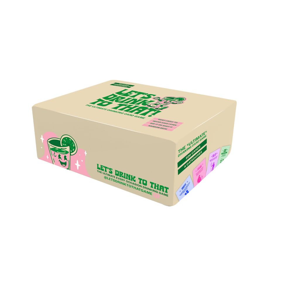 Island Dogs Let's Drink to That - Original Edition - The Ultimate Drinking Card Game - Card Games for Adults - Includes 500 Cards in 4 Categories