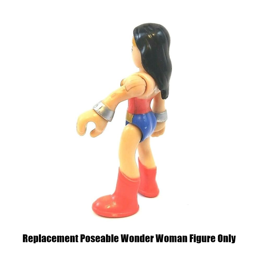 Replacement Part for Fisher-Price Imaginext Playset - DRN36 ~ Super-Friends Superman and Wonder Woman ~ Replacement Poseable Wonder Woman Figure