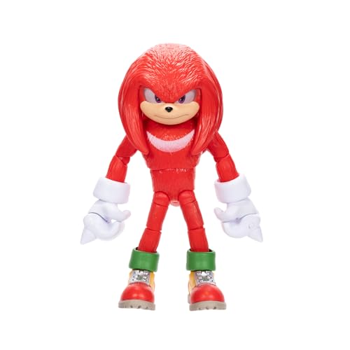 Sonic 3 Movie Action Figures 5-Inch Knuckles Collector Toy Figure, Highly Articulated for Boys Girls - Officially Licensed Sonic The Hedgehog 3 Movie