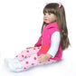 Angelbaby Doll Reborn Toddler Girls Dolls 24 Inch 60cm Soft Silicone Baby Dolls Looks Real Long Hair Weighted Huggable Vinyl Toys Birthday Festival