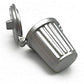 EatingBiting Adult Scene DIY 1:12 Dollhouse Miniature Furniture Home Garden Trash Can Garbage Bin Silver 30mm Width: 26mm Height: 35