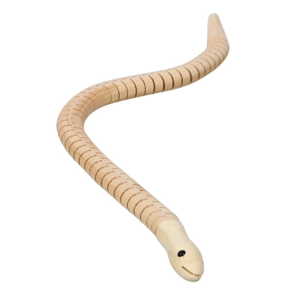 Crafters Square Wooden Wiggle Animals to Paint and Play: Snake, Salamander, Shark and Fish (4 Animals)