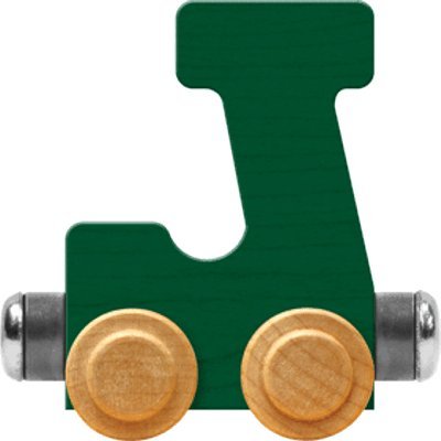 Maple Landmark NameTrains Bright Letter Car J - Made in USA