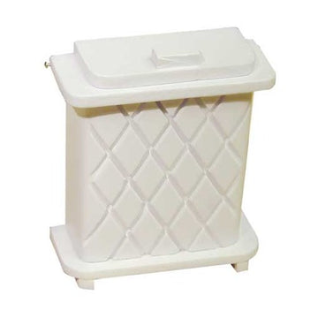 Dollhouse White Wood Laundry Basket Clothes Hamper Miniature 1:12 Accessory
