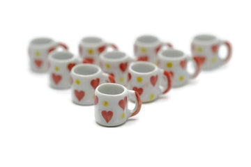 10 Love Coffee Mug Tea Cup Dollhouse Miniatures Food Kitchen