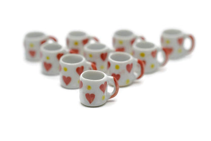 10 Love Coffee Mug Tea Cup Dollhouse Miniatures Food Kitchen