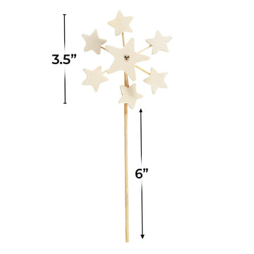 DIY Mini Star Pinwheels - Set of 12 - USA, Fourth of July Crafts for Kids and Fun Home Activities